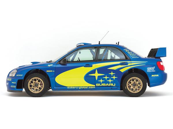in England the latest evolution of the Subaru Impreza World Rally